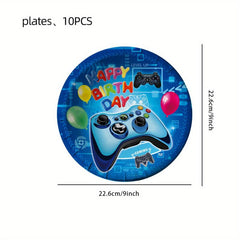 Birthday Party Supplies Set: Trays, Cups, Tissues, Tablecloths