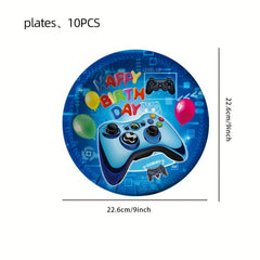 Birthday Party Supplies Set: Trays, Cups, Tissues, Tablecloths