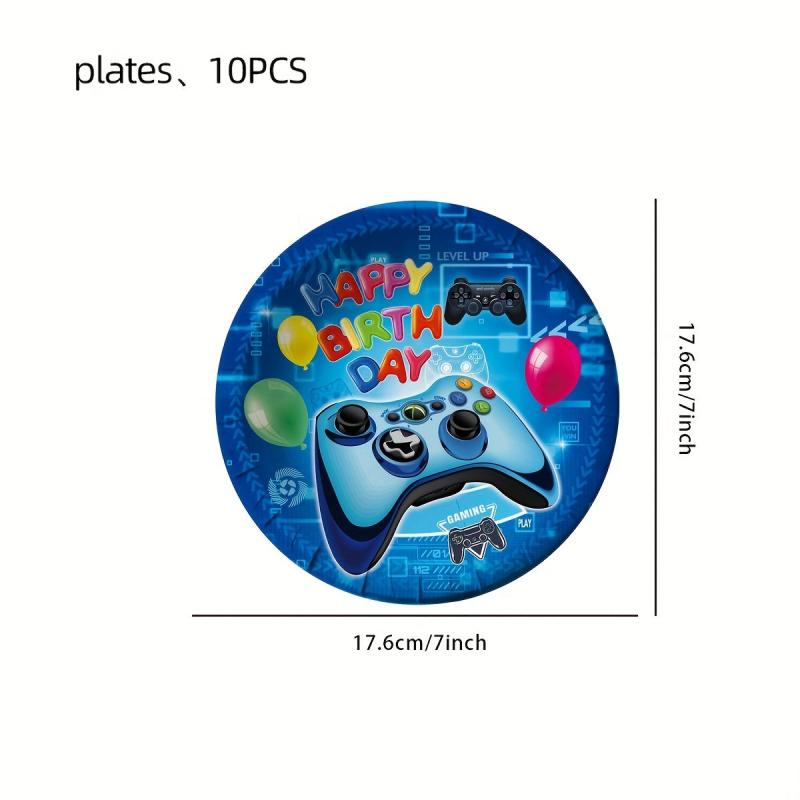 Birthday Party Supplies Set: Trays, Cups, Tissues, Tablecloths