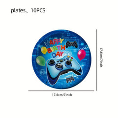 Birthday Party Supplies Set: Trays, Cups, Tissues, Tablecloths