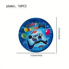 Birthday Party Supplies Set: Trays, Cups, Tissues, Tablecloths