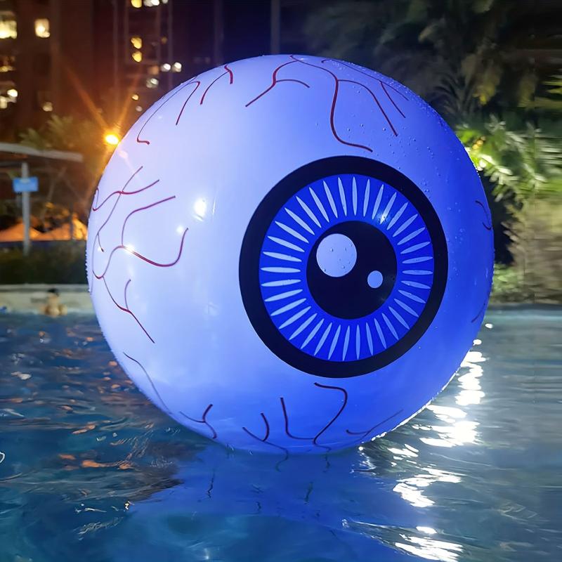 2pcs Halloween Inflatables Eyeball 20in with Remote Control LED Light Up Bloodsh