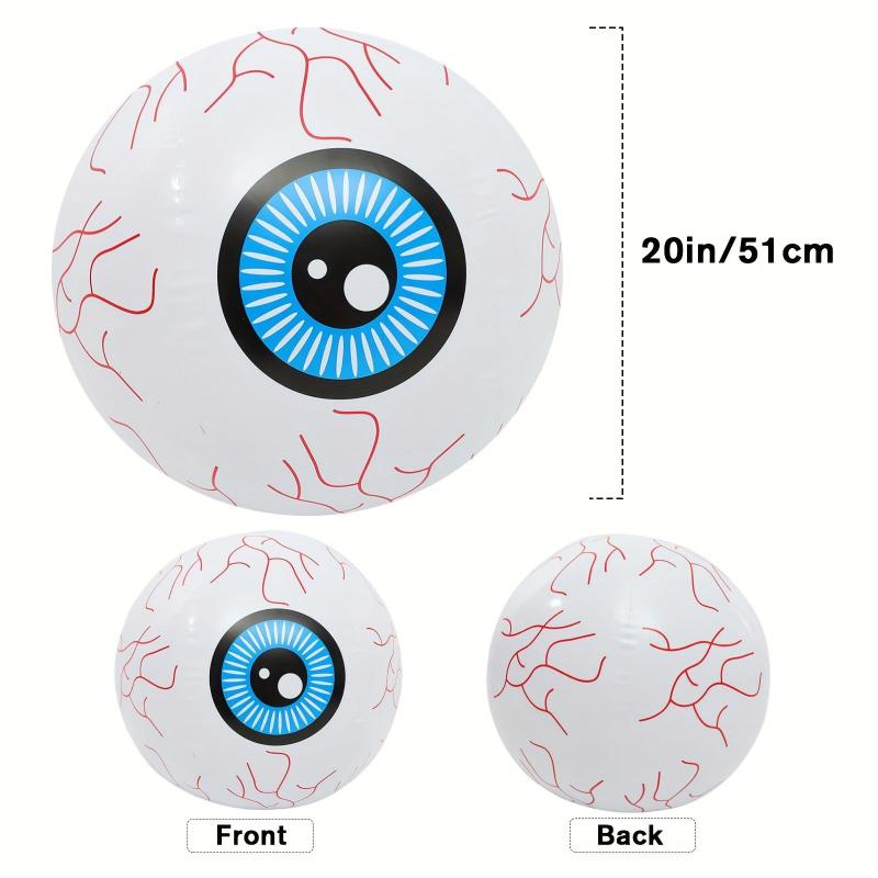 2pcs Halloween Inflatables Eyeball 20in with Remote Control LED Light Up Bloodsh