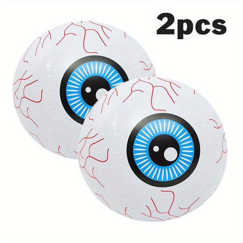 2pcs Halloween Inflatables Eyeball 20in with Remote Control LED Light Up Bloodsh