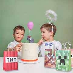 Pixel Painting Gift Bag 12pcs for Candy & Party, Ideal for Bridesmaid Birthdays
