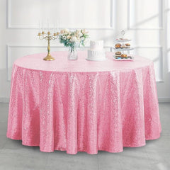 Pink Sequin Tablecloth Shimmer Table Cloth for Engagements