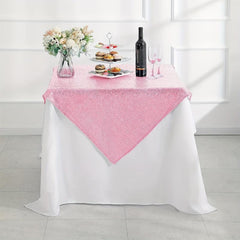 Pink Sequin Tablecloth Shimmer Table Cloth for Engagements