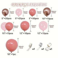 144pcs Pink Balloons Arch Garland Set for Party Decorations