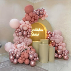 144pcs Pink Balloons Arch Garland Set for Party Decorations