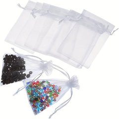 100pcs Mini Organza Gift Bags Drawstring Mesh Pouch for Wedding Favor Jewelry
