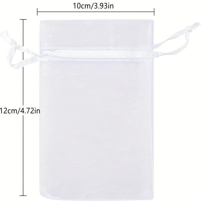 100pcs Mini Organza Gift Bags Drawstring Mesh Pouch for Wedding Favor Jewelry