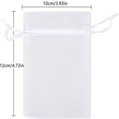 100pcs Mini Organza Gift Bags Drawstring Mesh Pouch for Wedding Favor Jewelry