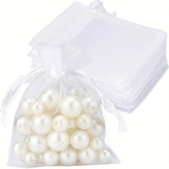 100pcs Mini Organza Gift Bags Drawstring Mesh Pouch for Wedding Favor Jewelry