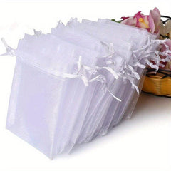 100pcs Mini Organza Gift Bags Drawstring Mesh Pouch for Wedding Favor Jewelry