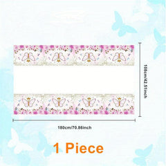Pink Butterfly Party Decor Spring Supply Tableware Set