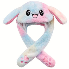 Rabbit Ears Hat for Women Plush Animal Hat with Jumping