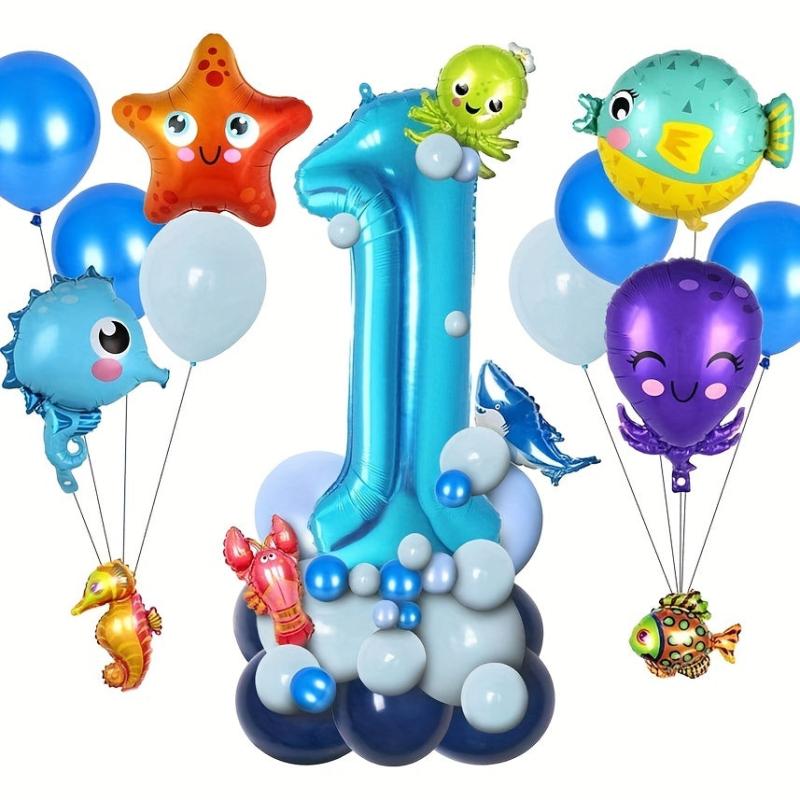 47pcs Ocean Themed Balloon Set with Animal Balloon Birthday Decorations