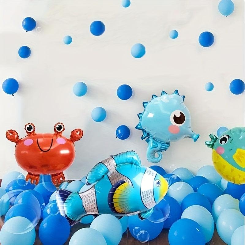 47pcs Ocean Themed Balloon Set with Animal Balloon Birthday Decorations