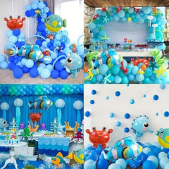 47pcs Ocean Themed Balloon Set with Animal Balloon Birthday Decorations