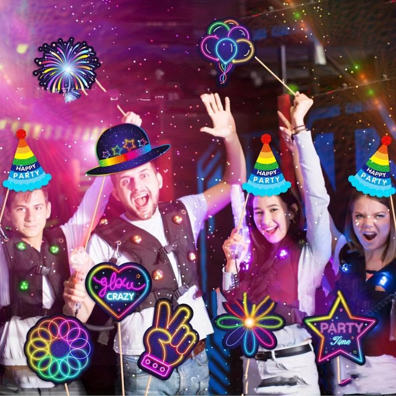 25pcs Luminous Party Fluorescent Theme Glow Birthday Props DIY Photo Props