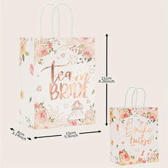 5pcs Wedding Party Team Bride Bride To Be Bridesmaid Gift Tote Bag Packs