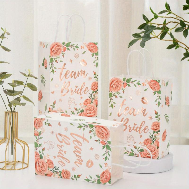 5pcs Wedding Party Team Bride Bride To Be Bridesmaid Gift Tote Bag Packs