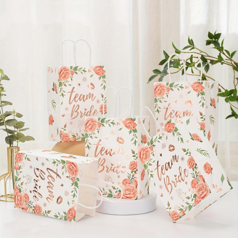 5pcs Wedding Party Team Bride Bride To Be Bridesmaid Gift Tote Bag Packs
