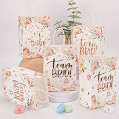 5pcs Wedding Party Team Bride Bride To Be Bridesmaid Gift Tote Bag Packs