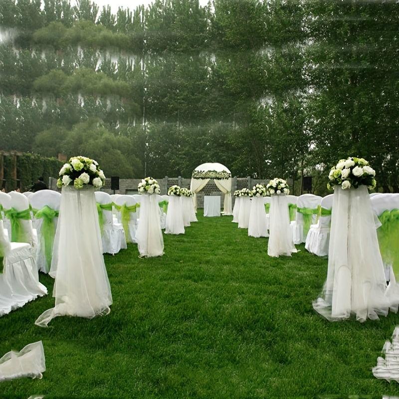 10yd Sheer Crystal Wedding Organza Tulle Roll Fabric DIY Decoration