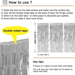 Laser Rain Curtain Party Decoration Silver Rain Curtain