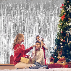 Laser Rain Curtain Party Decoration Silver Rain Curtain