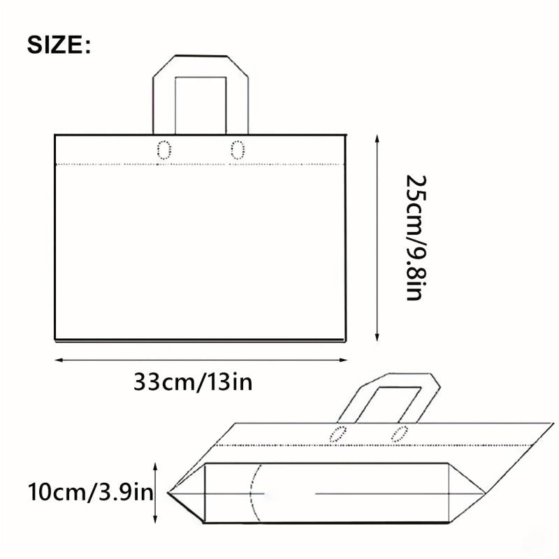 5pcs Makeup Women Pattern Plastic Tote Bags for Parties and Gifts