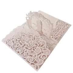 Hollow Heart Wedding Invitation for Bridal Bath & Greeting Cards