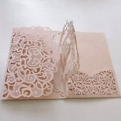 Hollow Heart Wedding Invitation for Bridal Bath & Greeting Cards