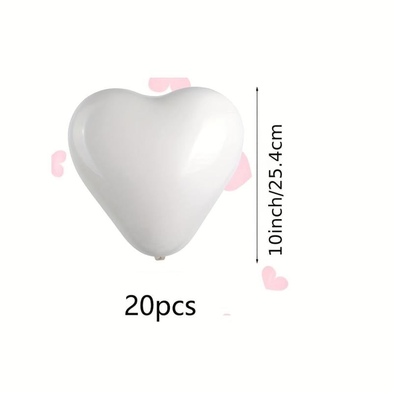 20pcs Heart Balloons for Proposals, Weddings & Celebrations