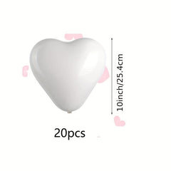 20pcs Heart Balloons for Proposals, Weddings & Celebrations