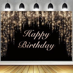 7x5ft Happy Birthday Backdrop Banner with Glitter Bokeh Spots