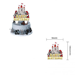 Medieval Knight Birthday Party Decorations Set - Castle Flag Balloons