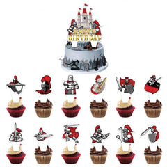 Medieval Knight Birthday Party Decorations Set - Castle Flag Balloons