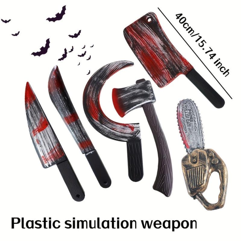 1pc Halloween Plastic Ax Sickle Horror Props