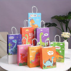 8pcs Dinosaur Birthday Party Gift Bag Tote Bag Packs