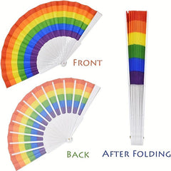 Rainbow Hand Fans Pride Fan Folding Hand Fan Colorful Hand Held Fan