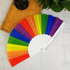 Rainbow Hand Fans Pride Fan Folding Hand Fan Colorful Hand Held Fan