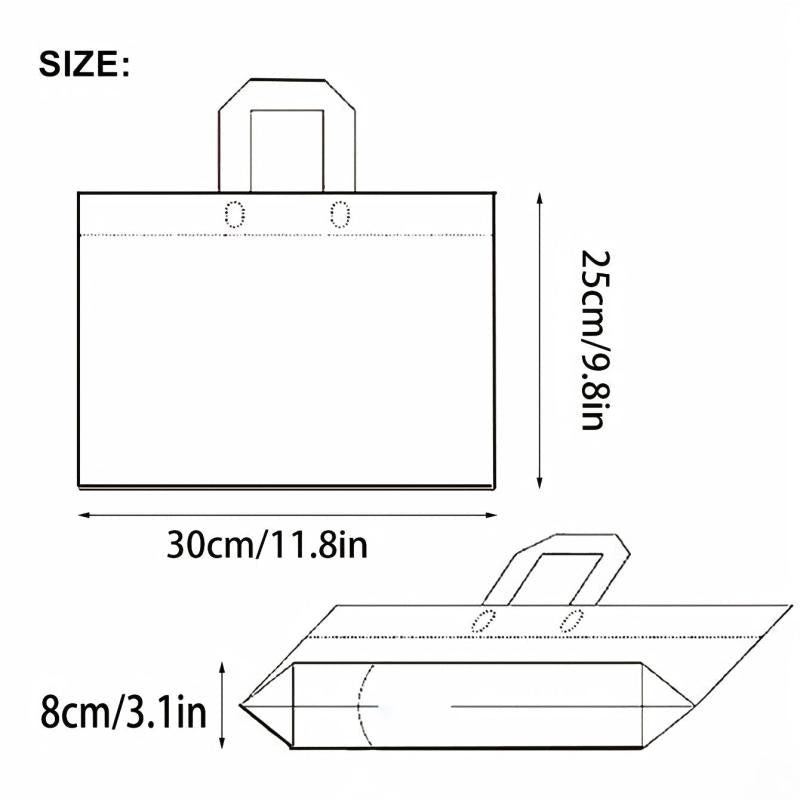 5pcs Light Green PVC Satchel Gift Bag 11.8 x9.8