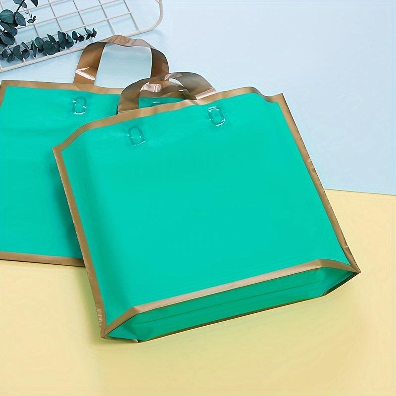 5pcs Light Green PVC Satchel Gift Bag 11.8 x9.8