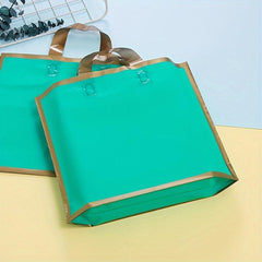 5pcs Light Green PVC Satchel Gift Bag 11.8 x9.8