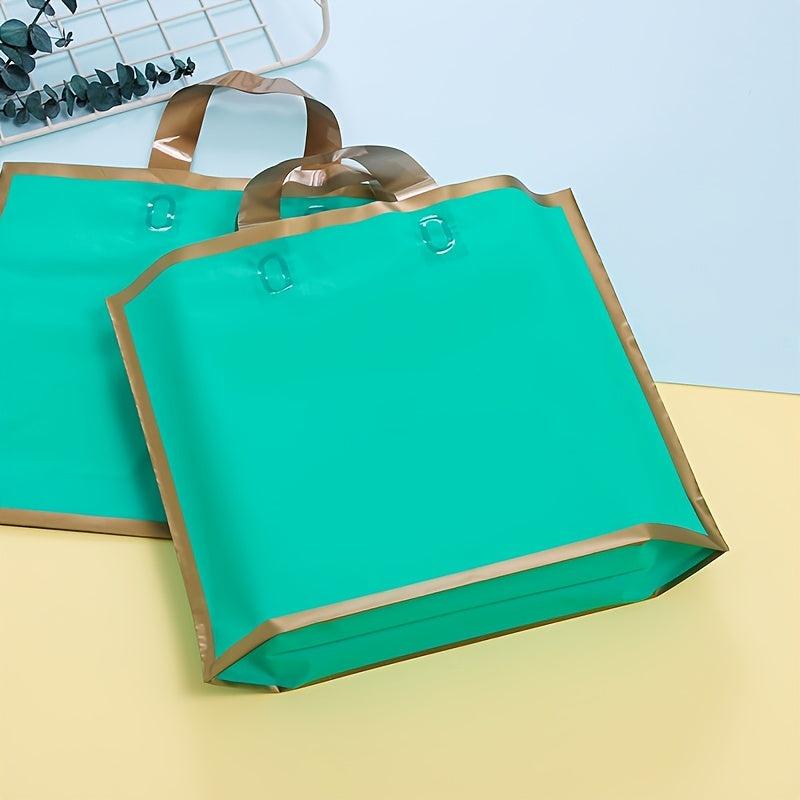 5pcs Light Green PVC Satchel Gift Bag 11.8 x9.8
