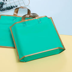 5pcs Light Green PVC Satchel Gift Bag 11.8 x9.8