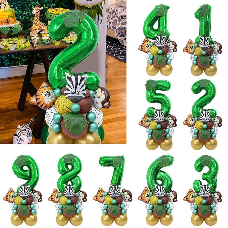 35pcs Animal Green Balloon Set 81 28 Cm Birthday Party Decoration Room Decor