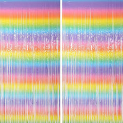 Rainbow Gradient Rain Curtain Starry Dream Macaron Wall Deco